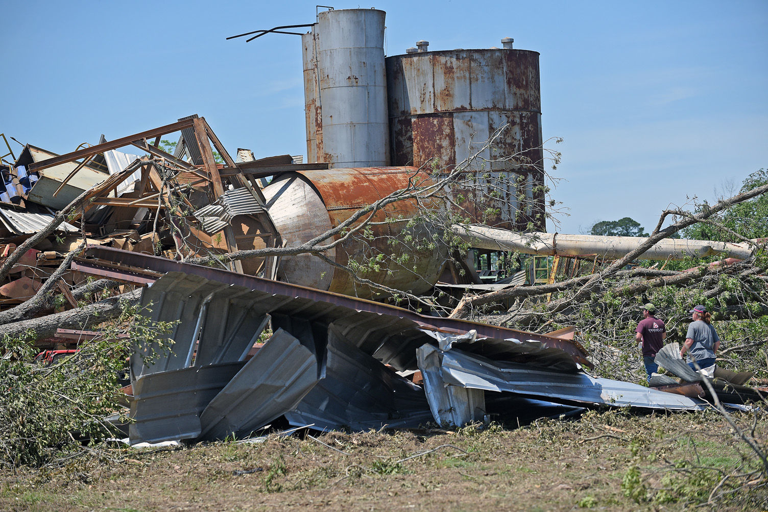 Cleaning up the storm damage